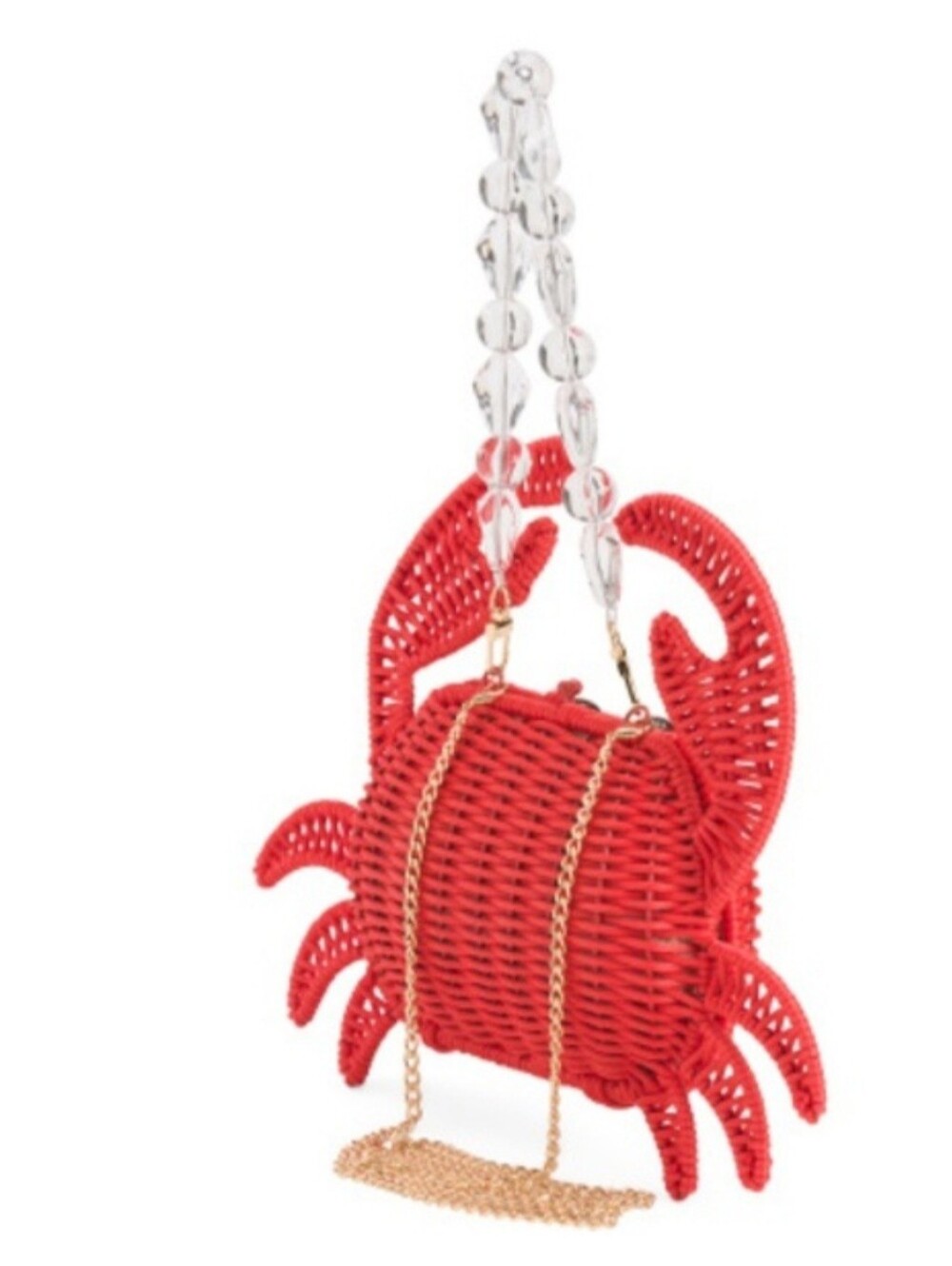 Tommy Bahama Red Crab Wicker Woven Crossbody Bag - Picture 7 of 8